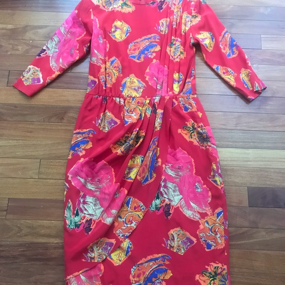 Vintage Louis Féraud silk dress size 6 Germany - Picture 14 of 15